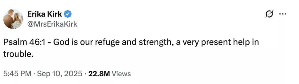 A postagem assombrosa da esposa de Charlie Kirk horas antes