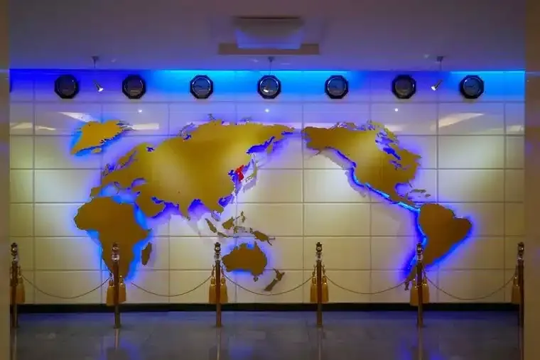 A versão da Coreia do Norte do mapa-múndi deixou as pessoas