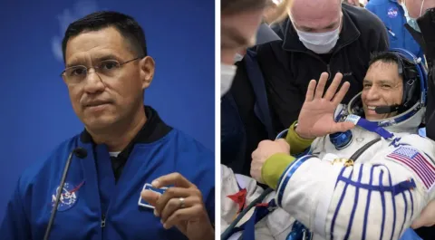 Astronauta da NASA que passou 371 dias no espaço voltou com 