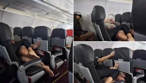Casal descalço causa furor em voo de 4 horas