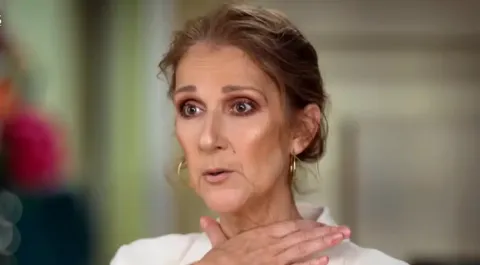 Céline Dion compartilha imagens chocantes de si mesma sofren
