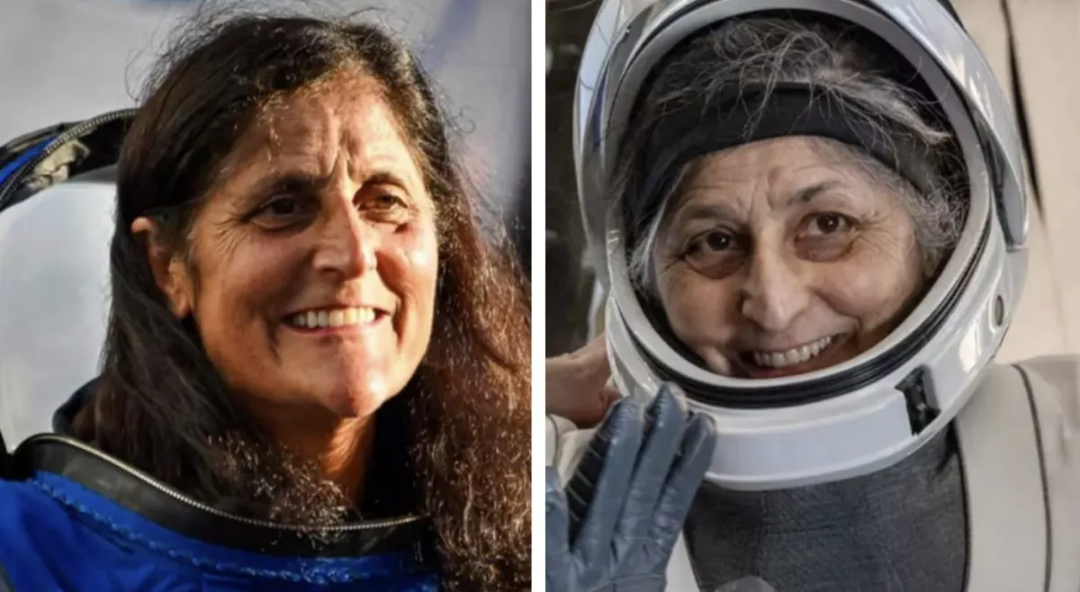 Fotos de antes e depois dos astronautas presos no espaço de
