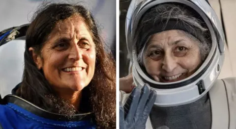 Fotos de antes e depois dos astronautas presos no espaço de 