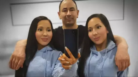 Gêmeas idênticas noivas do mesmo homem respondem à única coisa que todo mundo sempre quer saber