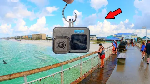 Homem deixa GoPro cair do ‘píer mais perigoso do mundo’ e de