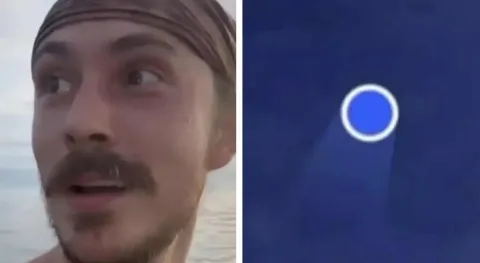 Homem navegando sozinho pelo oceano compartilha localização 