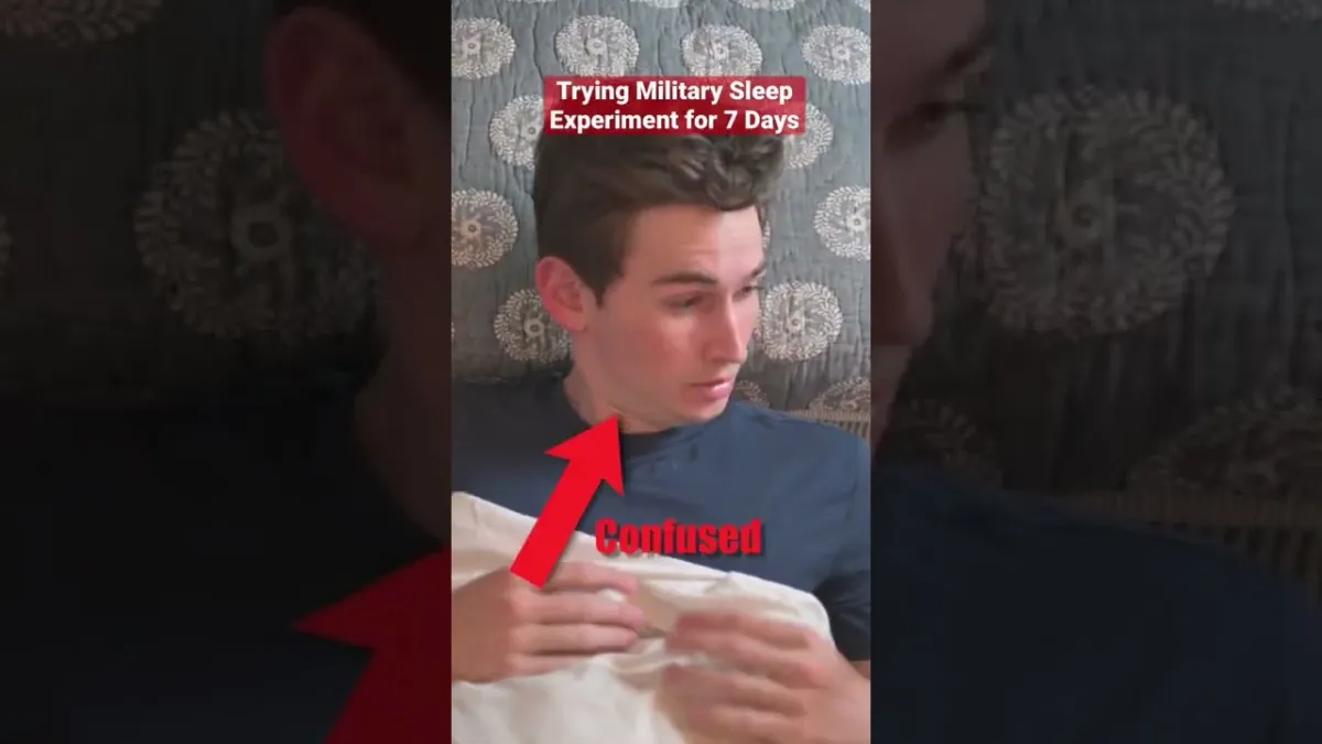 Homem testou método militar de sono que promete fazer você d