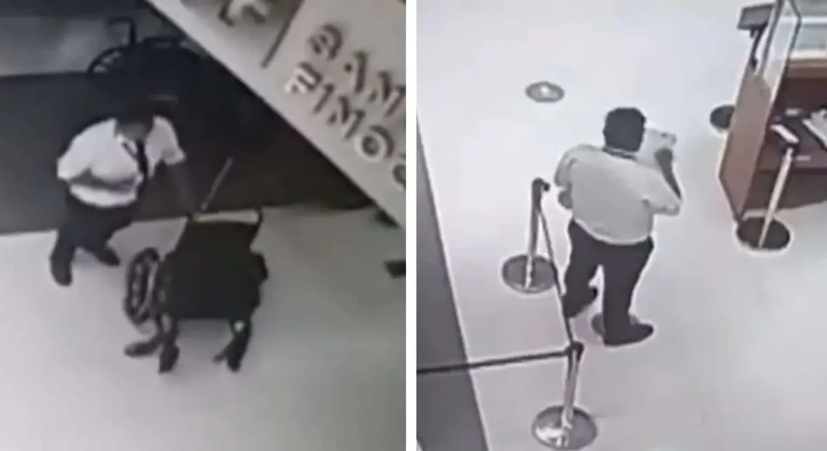 Momento arrepiante em que segurança deixa ‘paciente fantasma