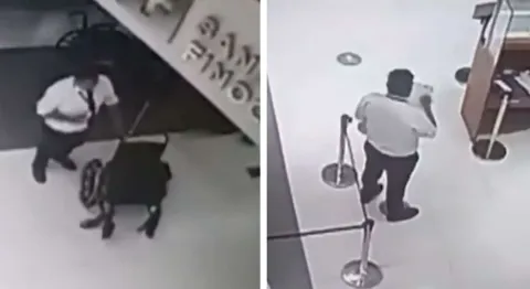 Momento arrepiante em que segurança deixa ‘paciente fantasma entrar pelas portas do hospital depois de morrer no dia anterior’