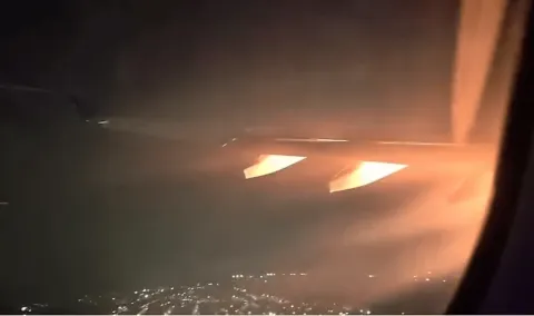 Motor de avião que ia para os EUA explode após decolagem no 