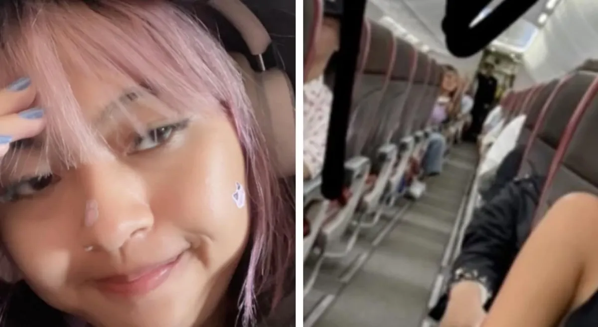 Mulher encontra chefe em avião após dar desculpa de estar do