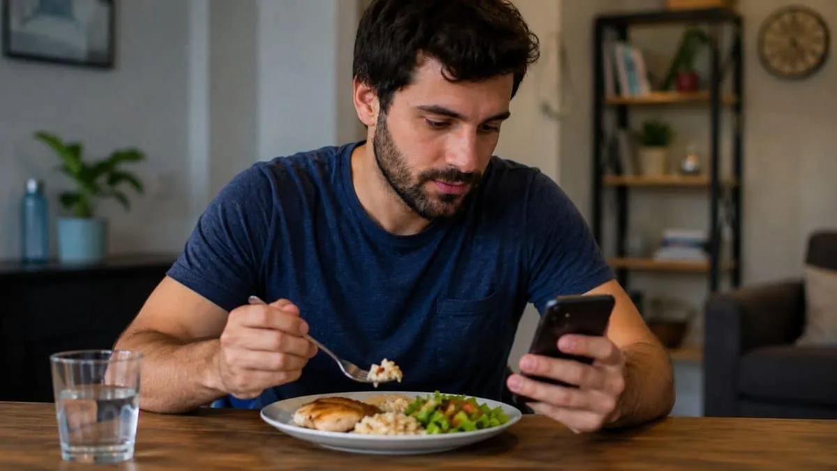 O que significa comer mexendo no celular, segundo a psicolog