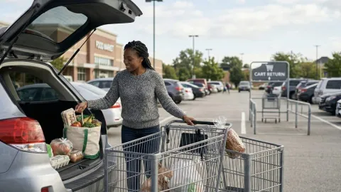 O que significa devolver o carrinho de compras ao lugar cert