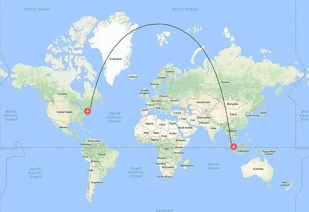 Por que a viagem mais longa do mundo não é feita em linha re
