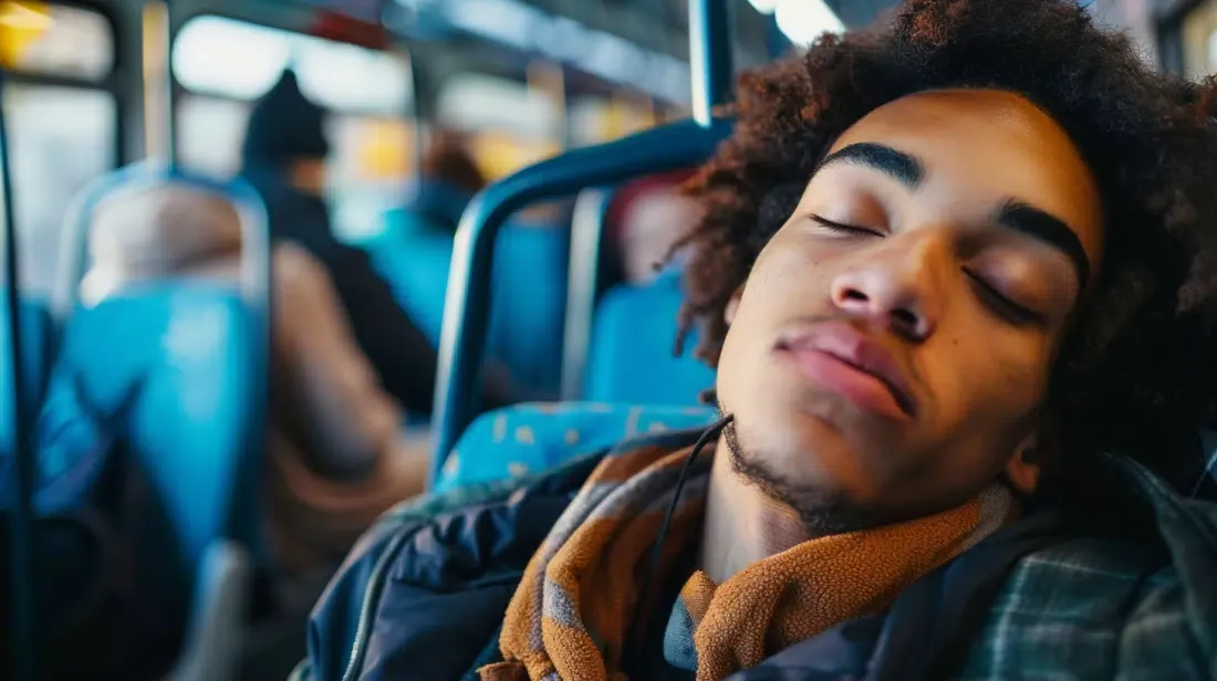 Por que acordamos na hora certa antes de descer do ônibus ou