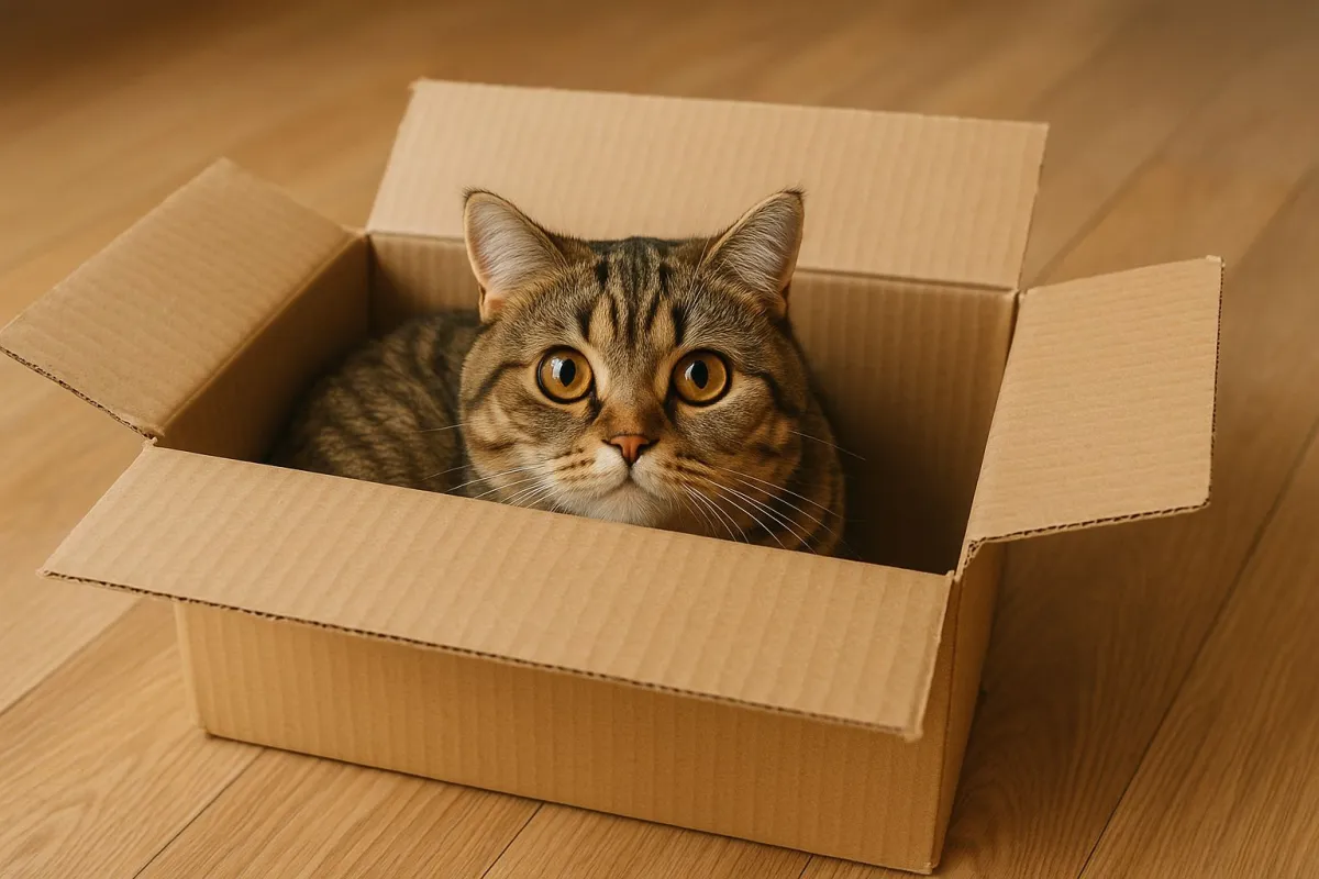 Por que os gatos amam as caixas de papelão?