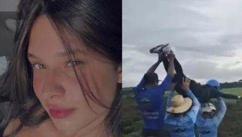 Publicação assustadora feita por uma jovem nas redes sociais antes de morrer em um salto em que, supostamente, funcionários se esqueceram de prender a corda de segurança