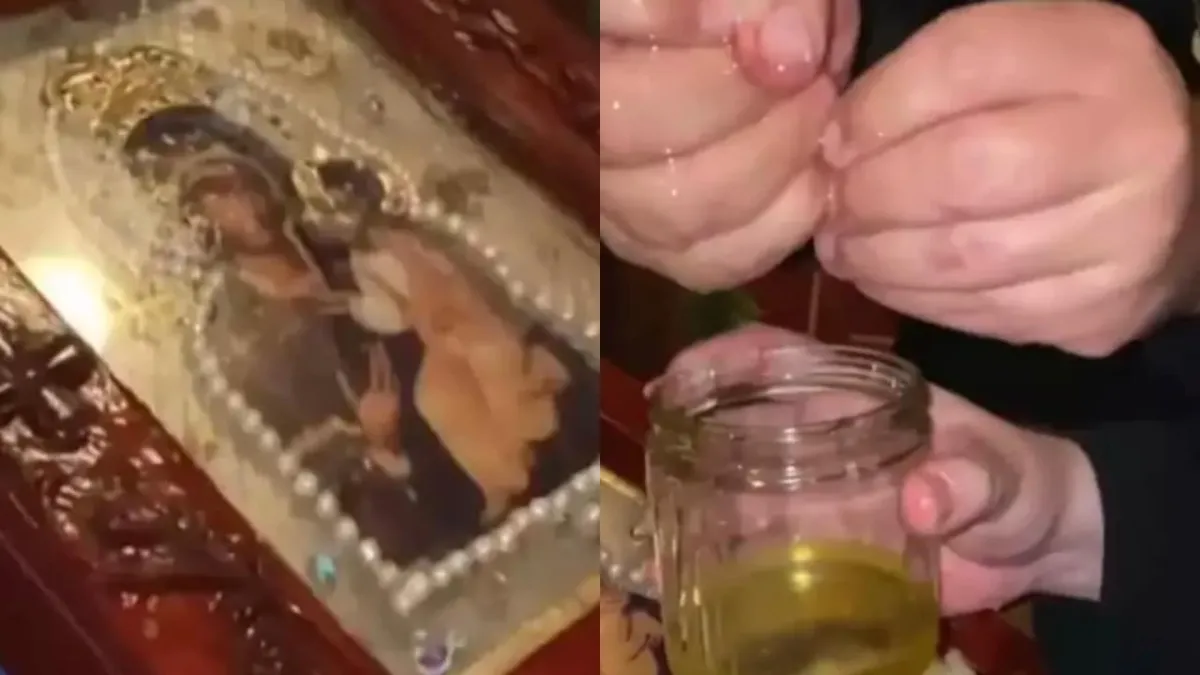 Quadro de Jesus de 20 dólares “vazando substância misteriosa