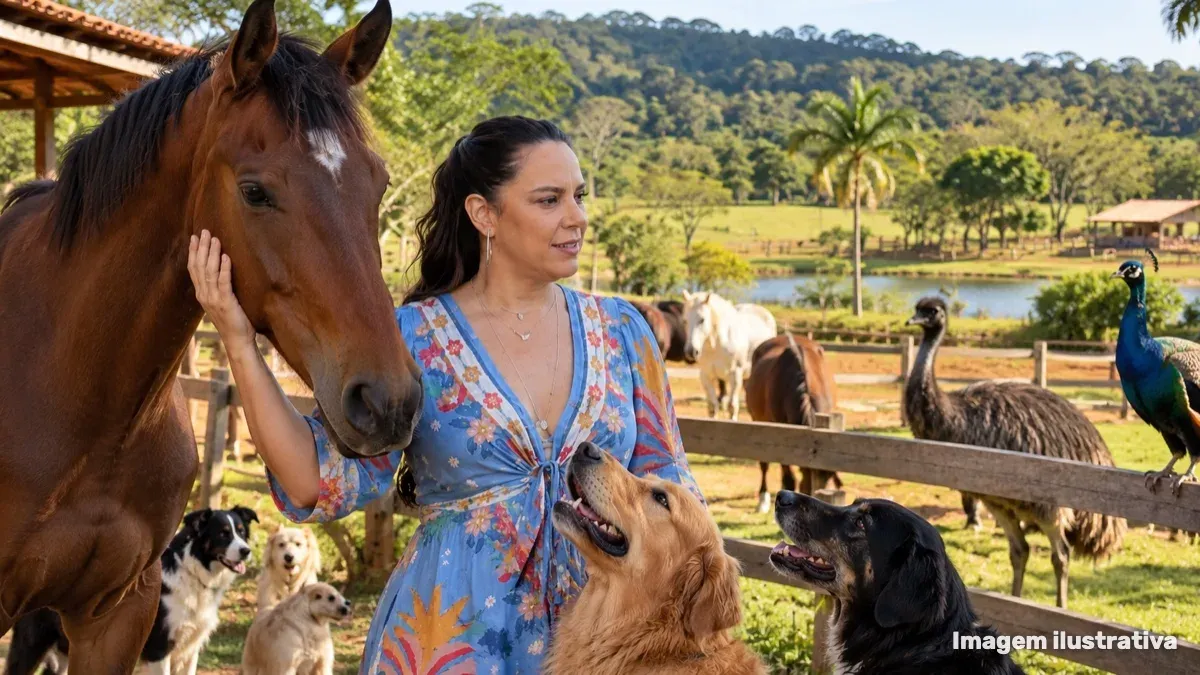 Silvia Abravanel mantém fazenda com centenas de animais no i