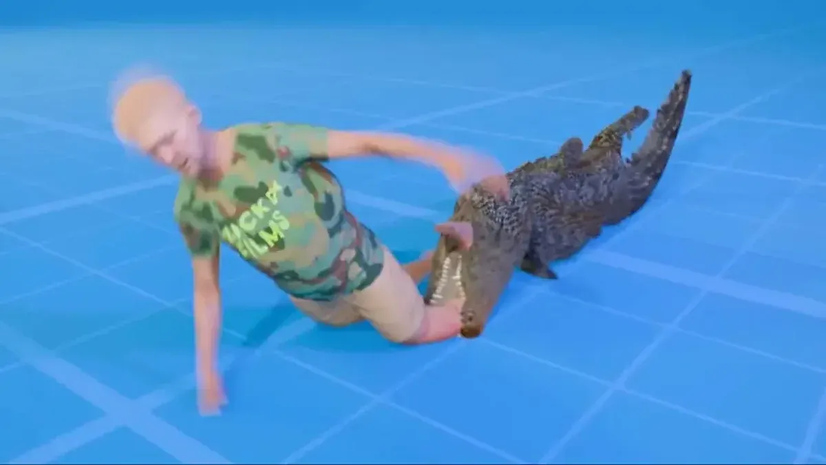 Simulação brutal mostra o “giro da morte” de um crocodilo ap