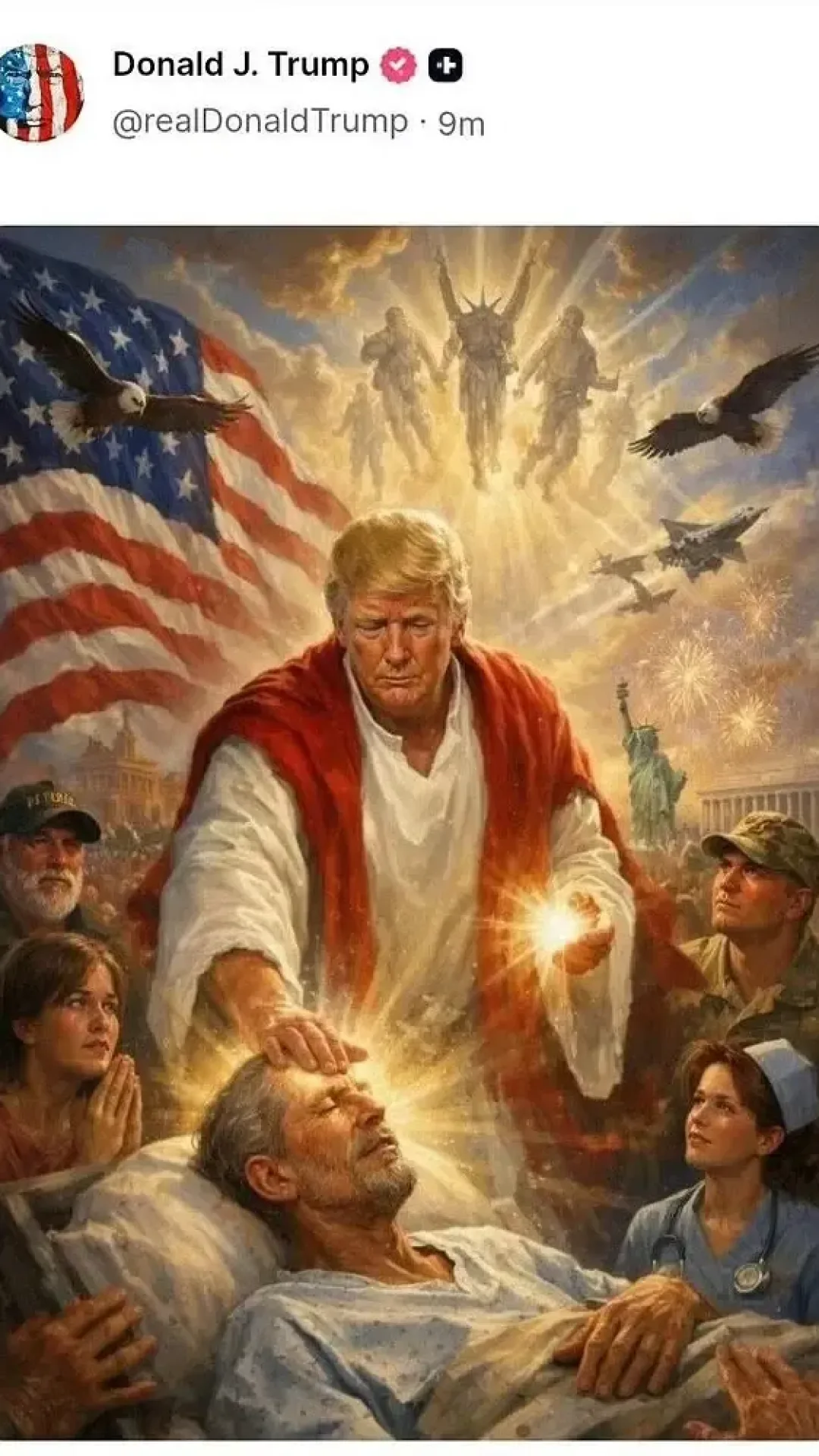 Donald Trump apresenta defesa inusitada por publicar imagem “blasfema” que depois foi apagada online