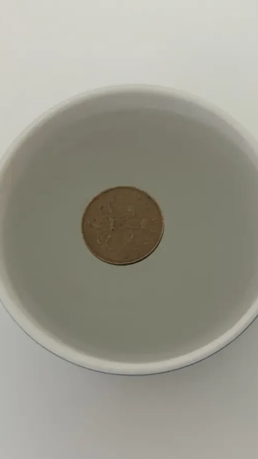 Por que as pessoas estão colocando um copo de gelo com uma moeda no congelador?
