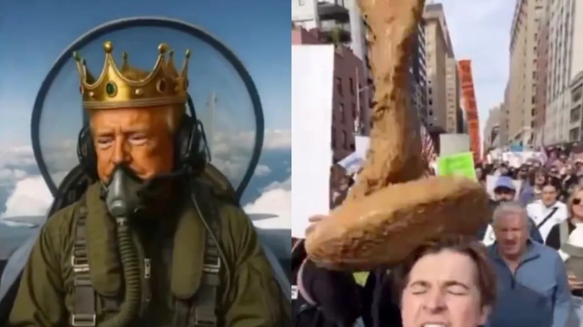 Trump divulga vídeo em IA onde joga fezes em manifestantes e