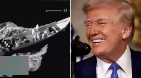 Trump divulga vídeo impressionante de militares dos EUA destruindo barco que transportava drogas da Venezuela