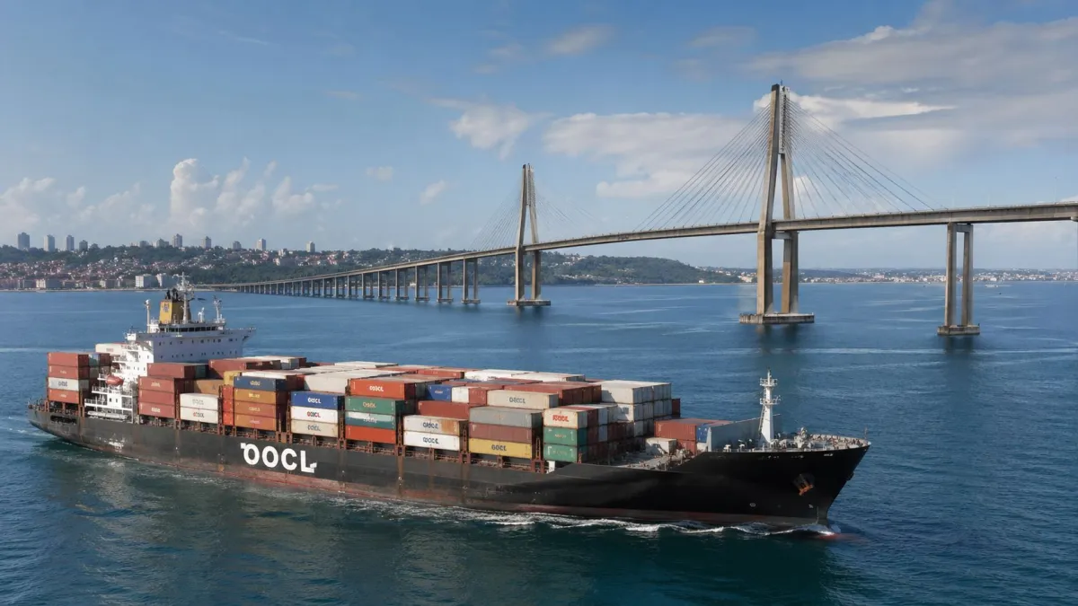 Um navio cheio de equipamentos partiu da China rumo ao Brasi