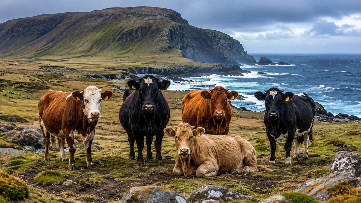 Vacas foram abandonadas em uma ilha deserta há 130 anos, e u