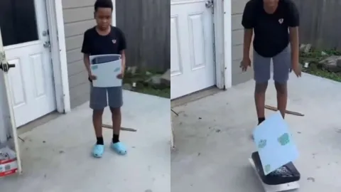 Vídeo causa debate ao mostrar o castigo drástico de uma mãe ao filho: ela o obrigou a destruir o próprio PS5 por tratar mal o gato da família