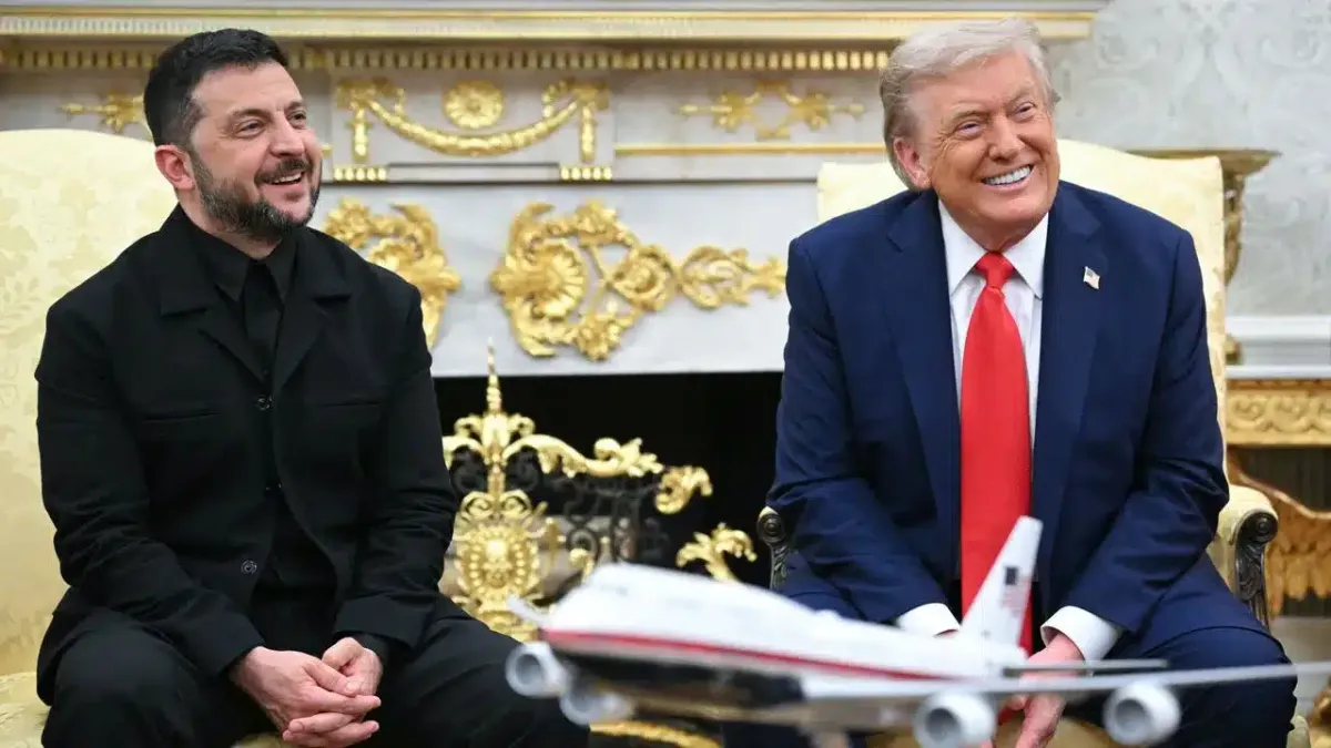 Zelensky apareceu em uma reunião com Trump na Casa Branca us